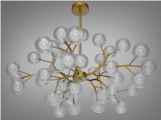 Люстра подвесная Diasha 45 ламп Золотой/Сатин (886-45B GD)