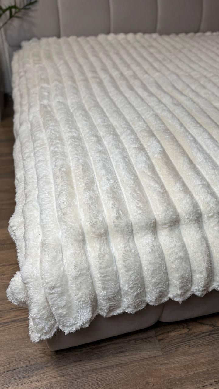 Плед плюшевий 200x230 см Білий (П4К-Am-sharp-003) - фото 5