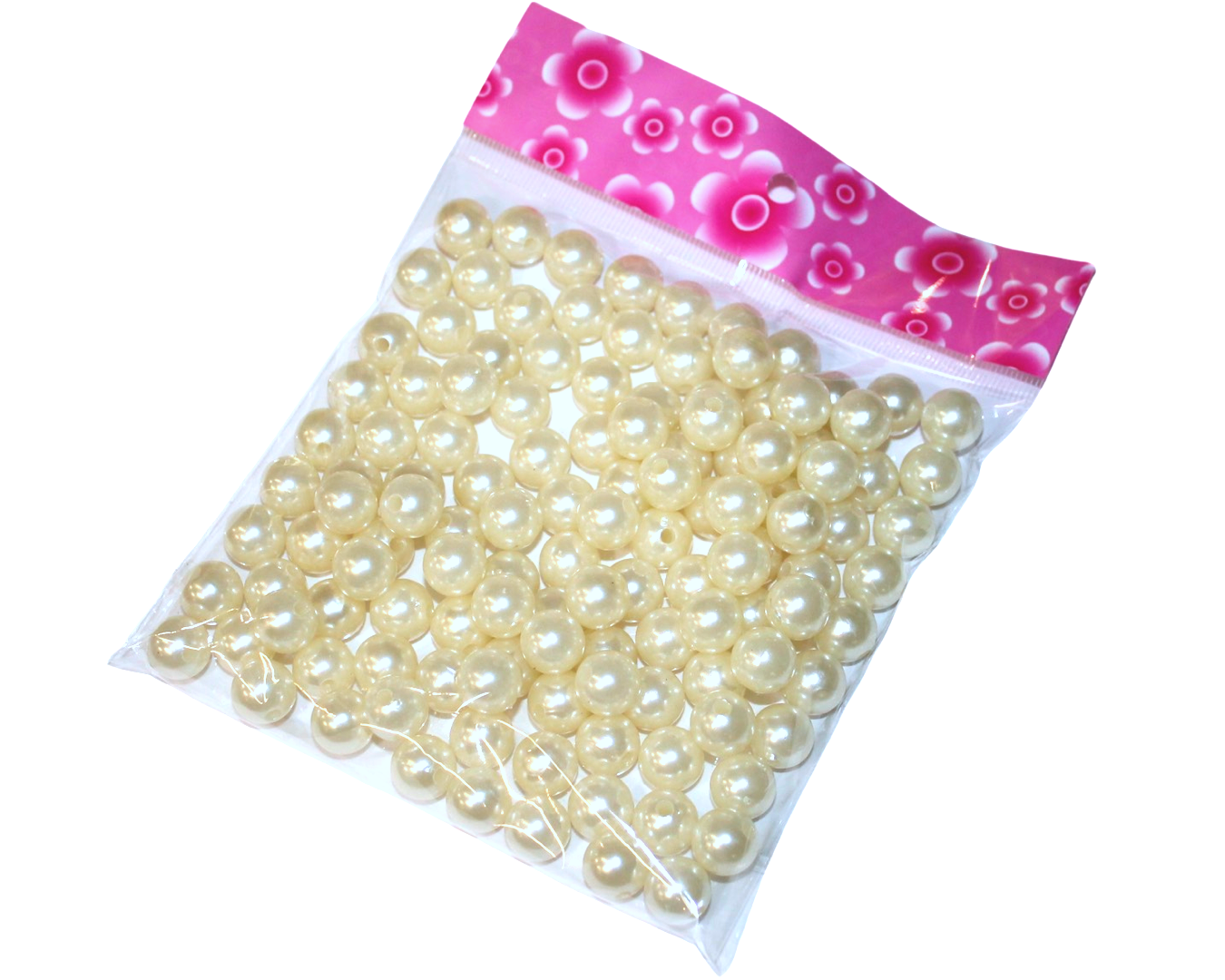 Бусины пластмассовые 100 г 12 мм Бежевый