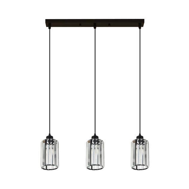 Подвесная люстра Valeso на три стеклянных плафона Е27 корпус IP20 GLD-20996-3-120х170 Черный (28686343)