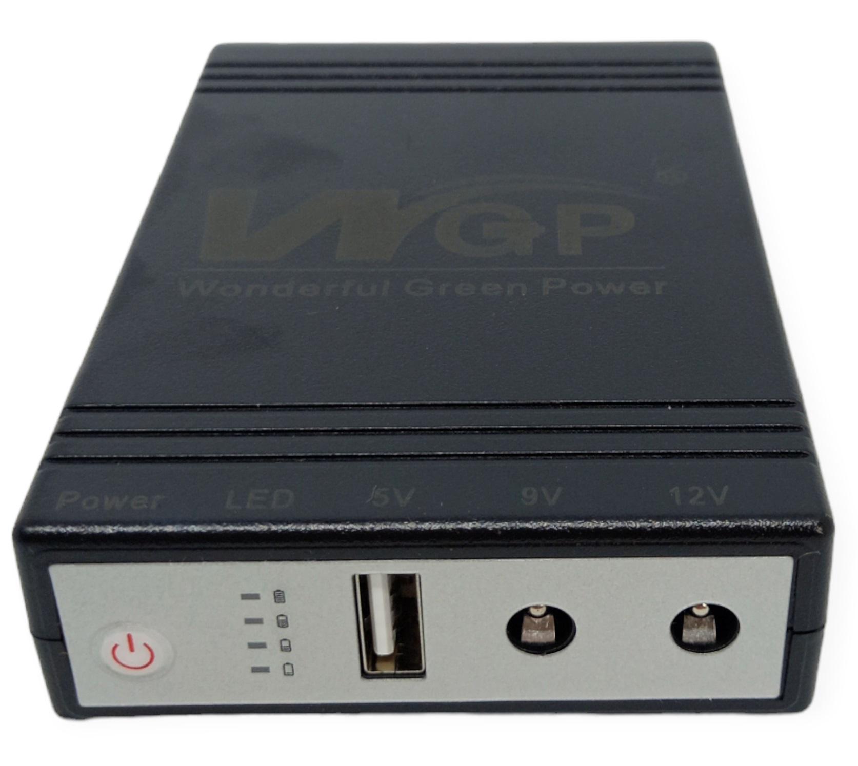 Джерело безперебійного живлення для роутера Mini UPS WGP з функцією повербанк Чорний - фото 4