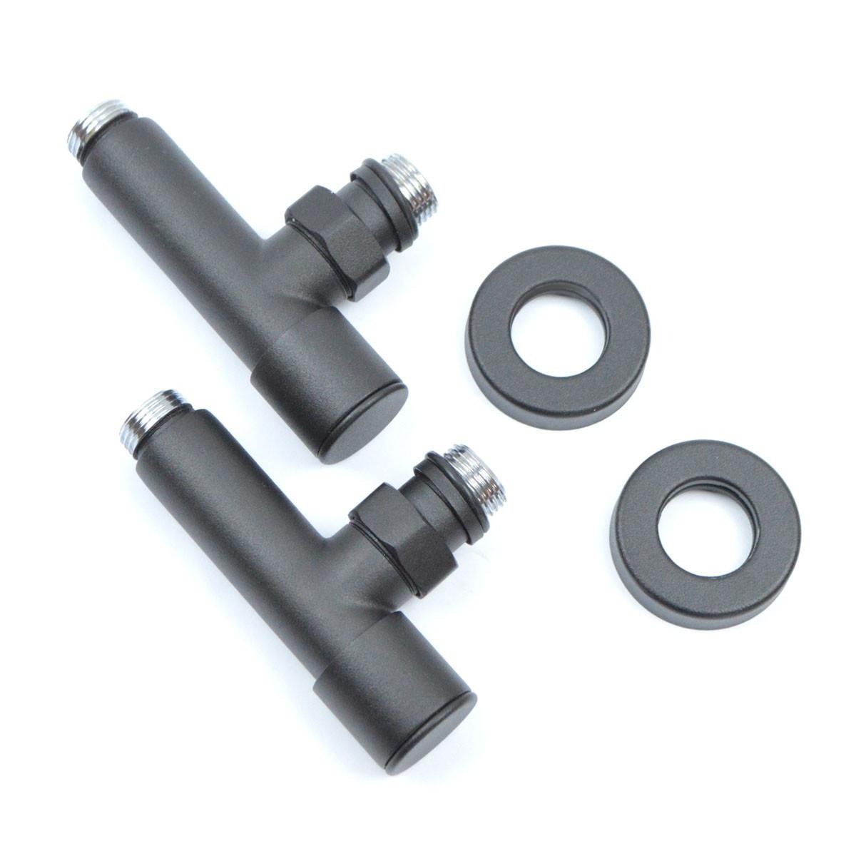 Кран угловой для полотенцесушителя Raftec 1/2"х1/2"" удлиненный 2 шт. Черный (2134807582) - фото 2