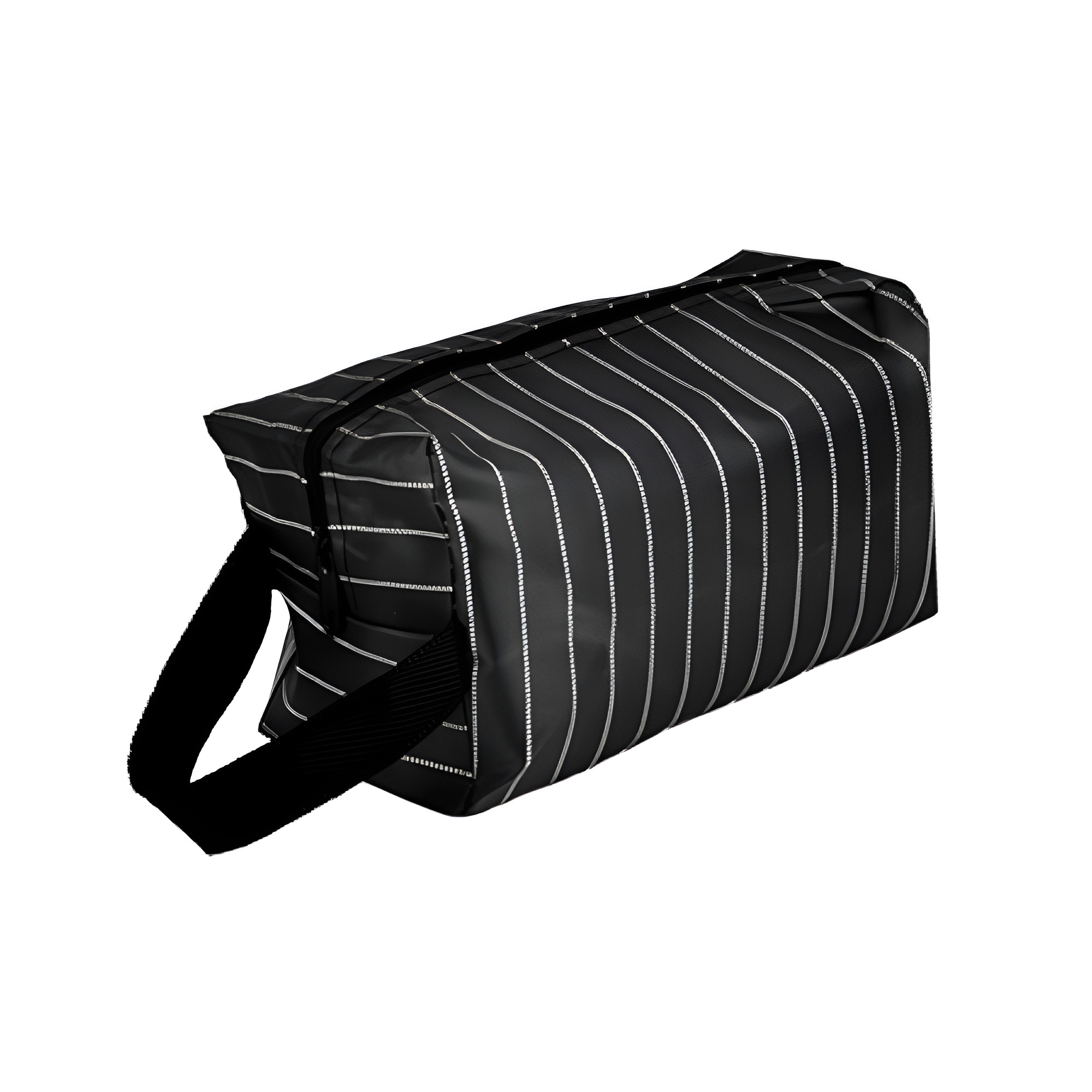 Косметичка дорожня чоловіча Stenson Stripes 24х12х11 см Чорний (R33391)