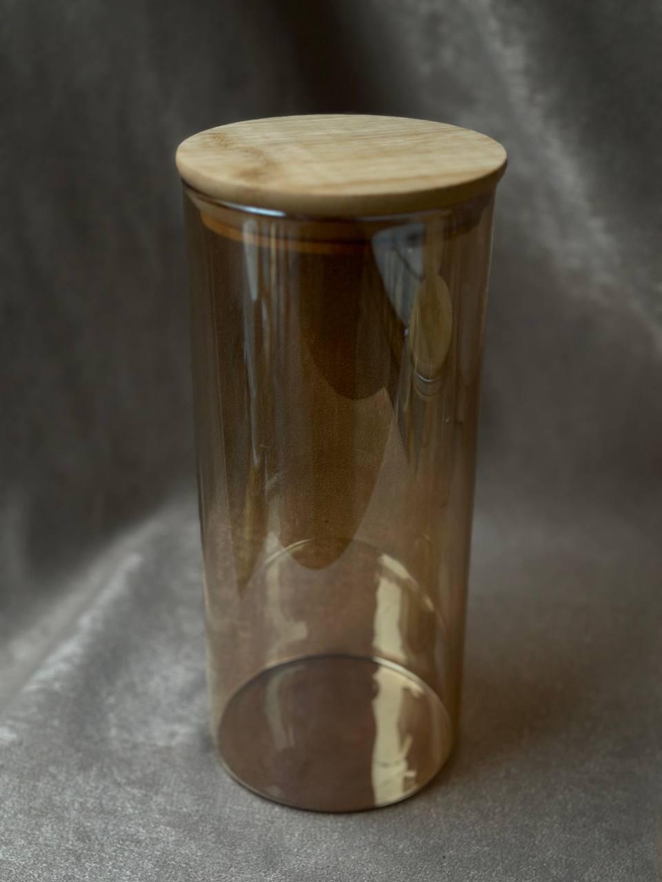 Ємність для сипучих продуктів Vittora VT-8012 з дерев'яною кришкою 1,2 л з Золотистий (VT-8012) Ємність для сипучих продуктів Vittora VT-8012 з дерев'яною кришкою 1,2 л з Золотистий (VT-8012)