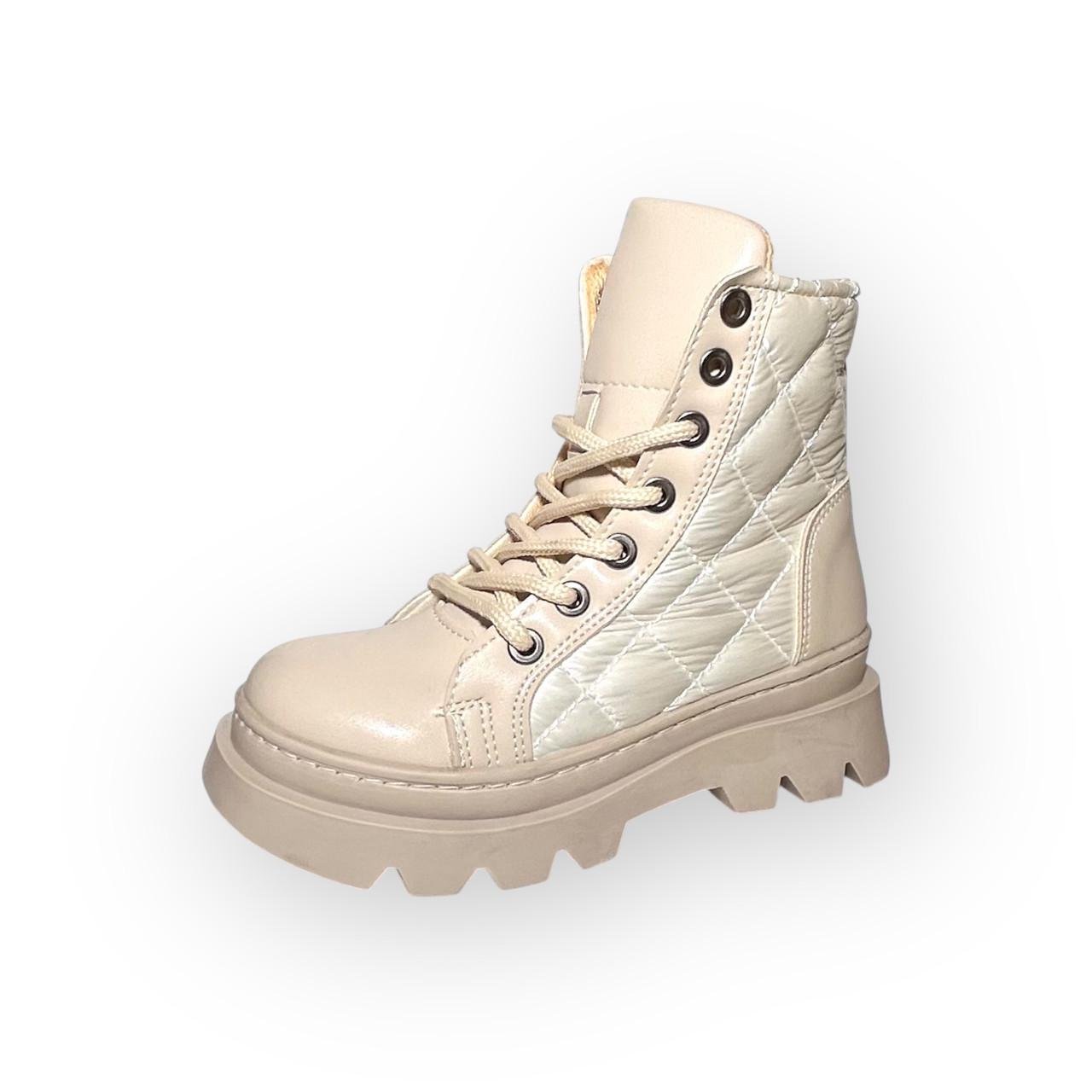 Черевики дитячі демісезонні Minican для дівчинки р. 31/19,5 см Бежевий (003) - фото 2 Черевики дитячі демісезонні Minican для дівчинки р. 31/19,5 см Бежевий (003) - фото 2