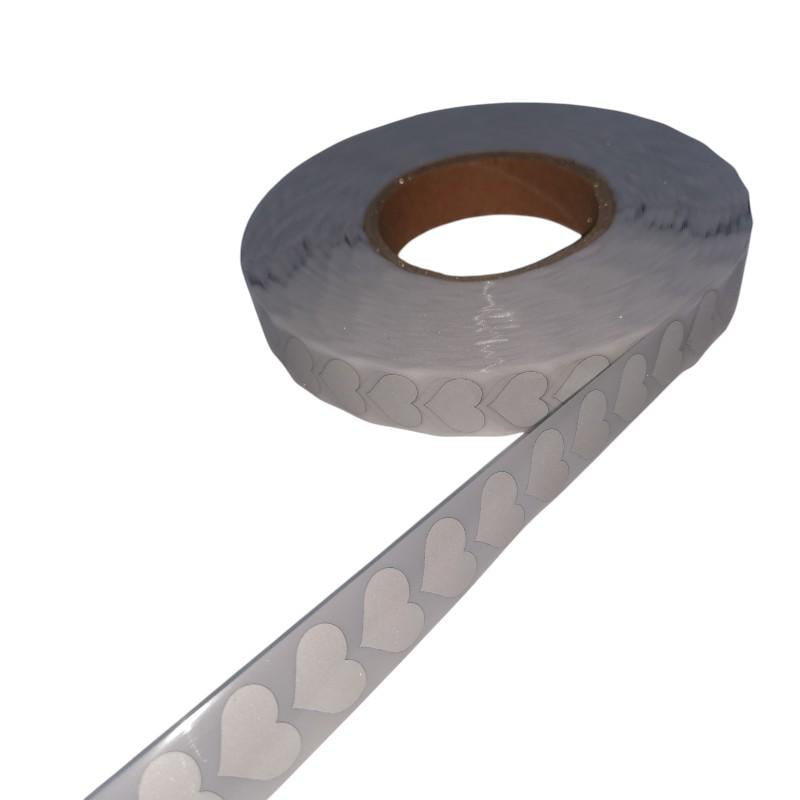 Светоотражающая лента сердечка 25 мм x 1 м Серый (М00116)