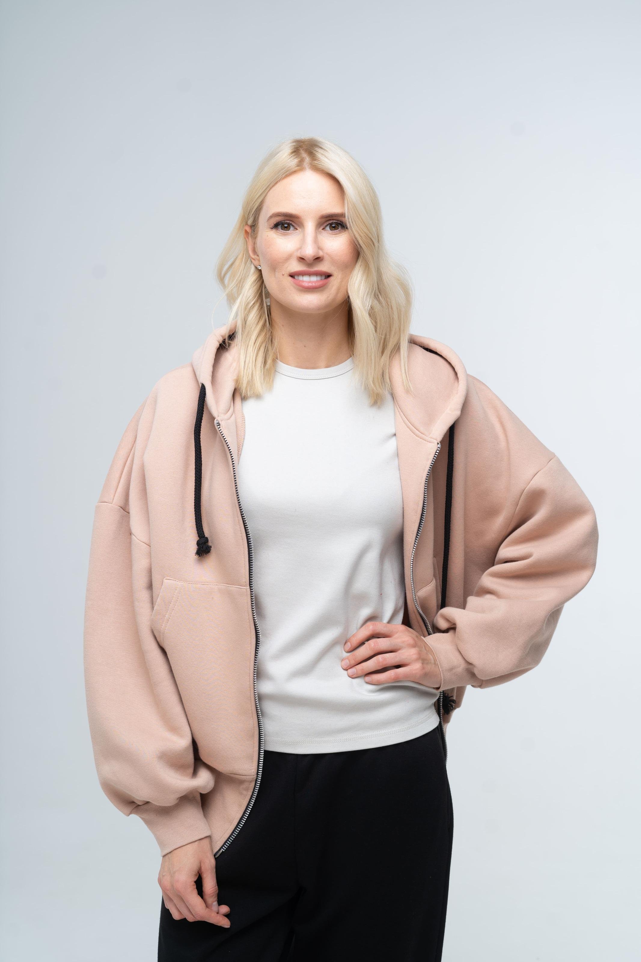 Толстовка женская утепленная ROZA 220104 L Песчаник (4824005663550)