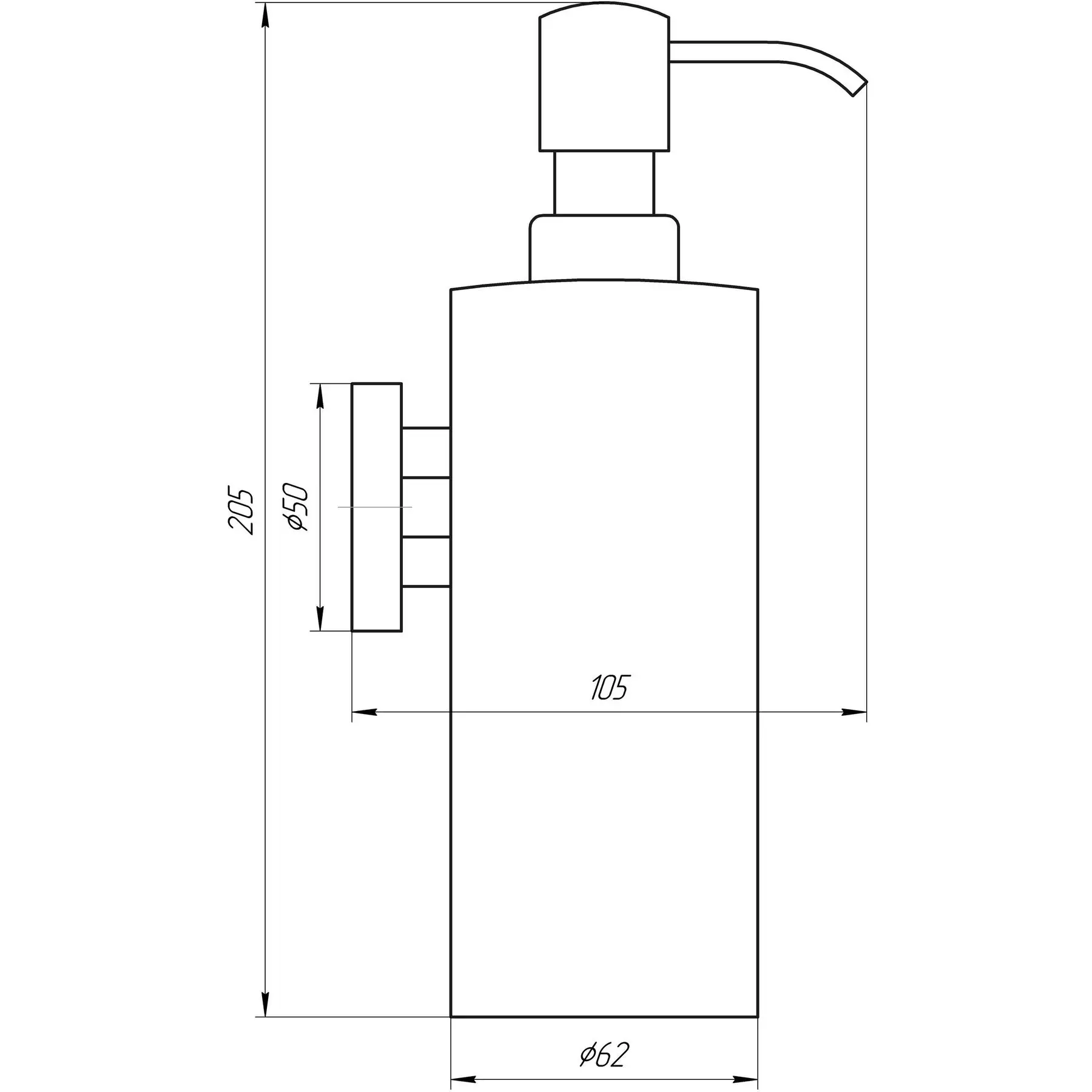 Дозатор рідкого мила Globus Lux SS 8432 SUS304 (GSR-000019458) - фото 3