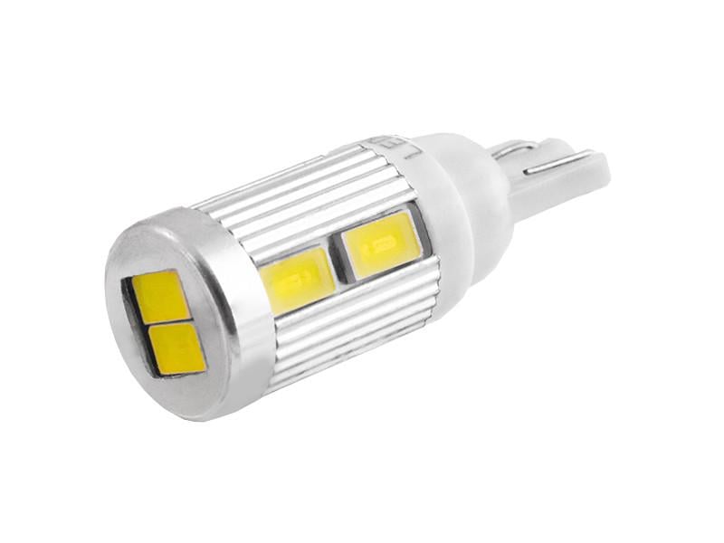 Автолампа светодиодная T10 W5W с радиатором 12 В SMD5630-10led Белый (35503945)