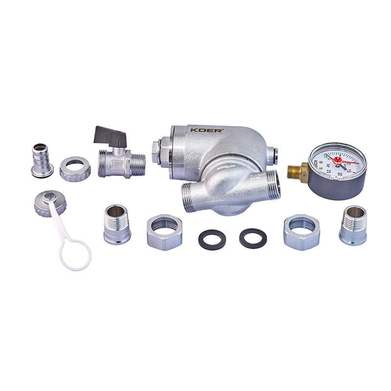 Фільтр тонкого очищення KOER KR.1240 з поворотним з'єднанням та манометром 1/2" (KR4970) - фото 2