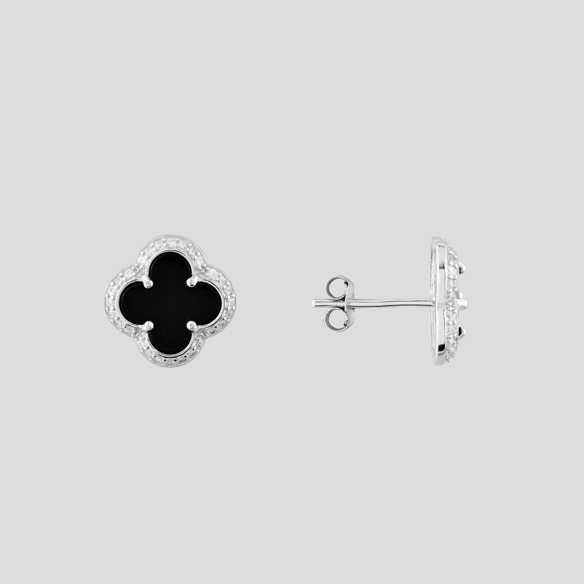 Серебряные серьги Minimal Власть (14486)
