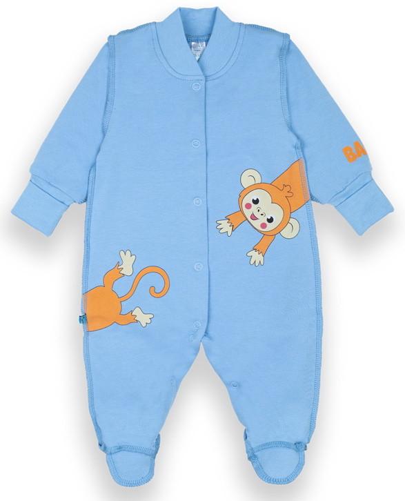 Комбинезон детский хлопковый для мальчика Gabbi КВ-20-19-4 Африканская зима 62 см Голубой светлый (12344) Комбинезон детский хлопковый для мальчика Gabbi КВ-20-19-4 Африканская зима 62 см Голубой светлый (12344)