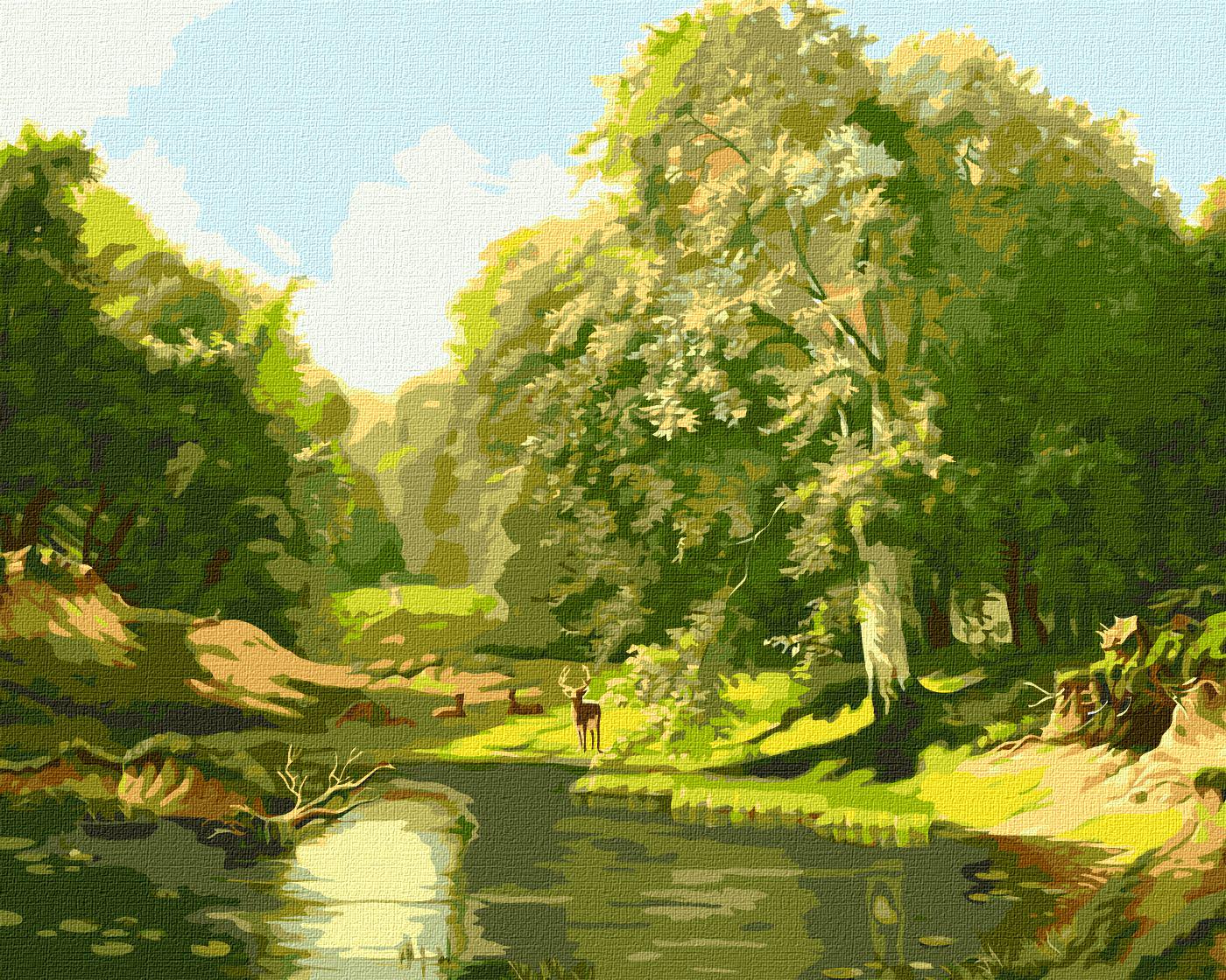 Картина по номерам Идейка Семья оленей 40x50 см (Id-KHO2885)