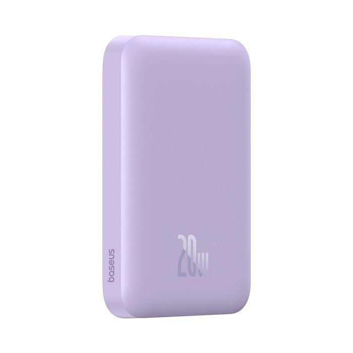 Повербанк BASEUS Magnetic Mini Air Fast Charge 6000mAh 20W с беспроводной зарядкой Qi 15W Purple (P10059002513-00) - фото 4