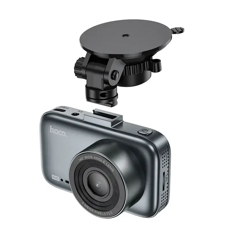 Видеорегистратор автомобильный Hoco DV6 Driving Recorder with 3" with rear camera Black - фото 2