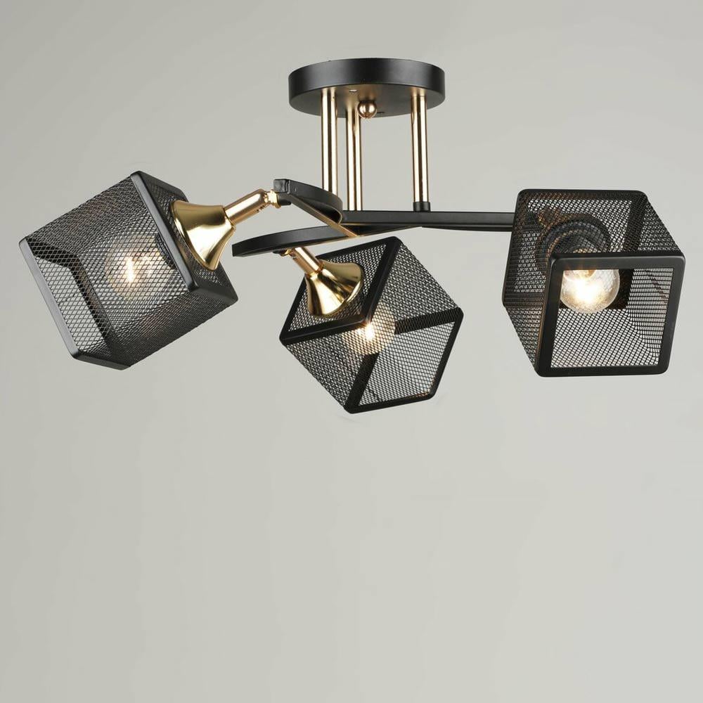 Люстра потолочная декоративная Light House SRS-19540/3 Черный/Золотой