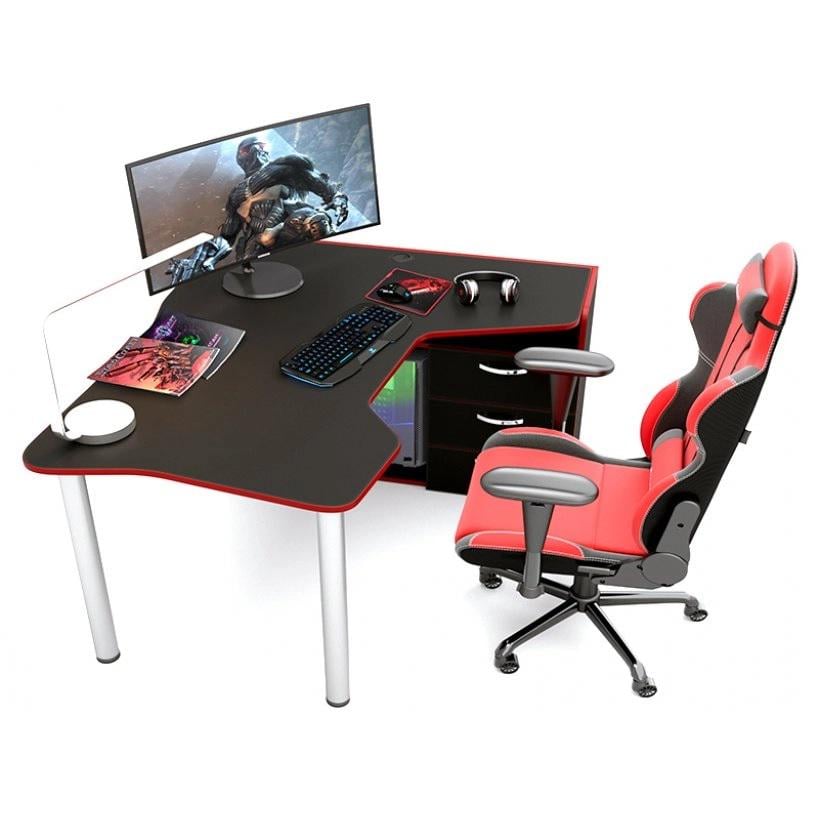 Стол геймерский CNC Mebli ХGamer KING угловой Black/Red