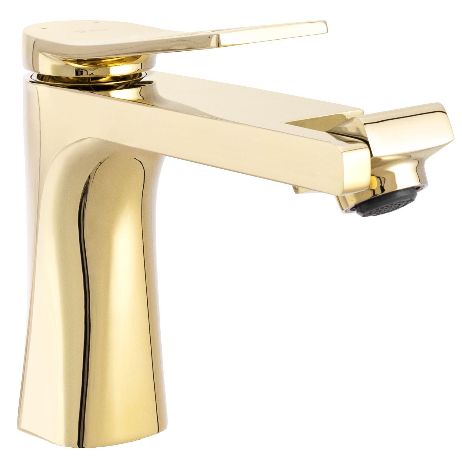 Смеситель для умывальника CUBO REA SOUL REA-B9959 однорычажный Золотой (153613)