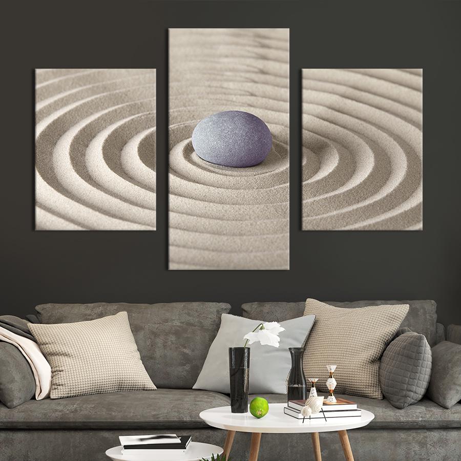 Картина для интерьера Идеальный серый камень 141x90 см (66-32)