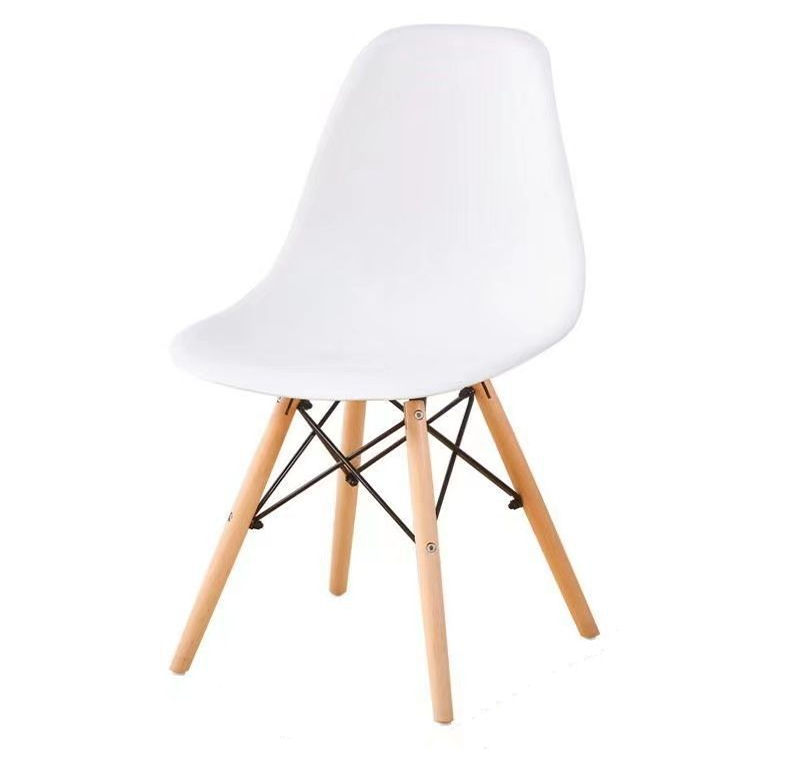 Стул для кухни и гостинной RIAS DSF-310 с ножками из натурального дерева White (3_06772)