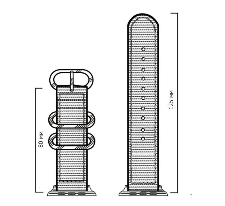 Нейлоновый ремешок Primolux Traveller для часов Apple Watch 42 мм/44 мм Black/Grey (1295481396) - фото 5 Нейлоновый ремешок Primolux Traveller для часов Apple Watch 42 мм/44 мм Black/Grey (1295481396) - фото 5