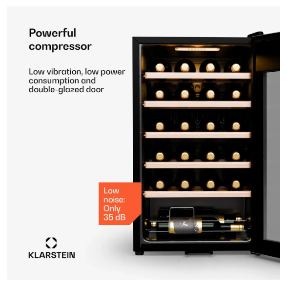 Холодильник винний KLARSTEIN Shiraz Premium Smart на 24 пляшки (10045339) - фото 3