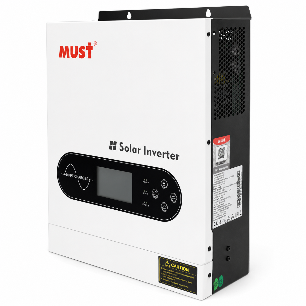 Инвертор с чистой синусоидой Must PV18-6048ECO 1 фаза 6 кВт 48V 100A Wi-Fi RS-485 White Инвертор с чистой синусоидой Must PV18-6048ECO 1 фаза 6 кВт 48V 100A Wi-Fi RS-485 White