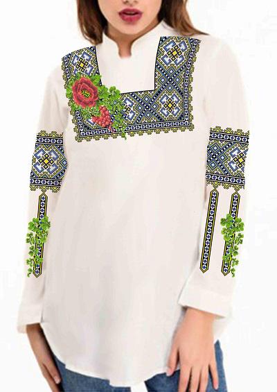 Заготовка для вишивки нитками або бісером сорочка СЖ-44 домоткане полотно