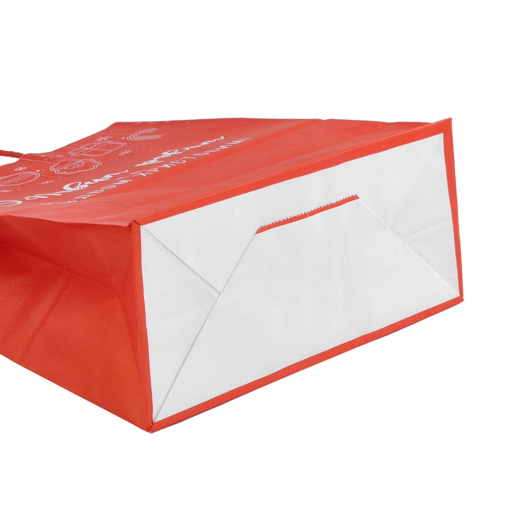 Подарунковий пакет "З Новим роком" краф 315х240х110 мм Червоний (3152404) - фото 3 Подарунковий пакет "З Новим роком" краф 315х240х110 мм Червоний (3152404) - фото 3