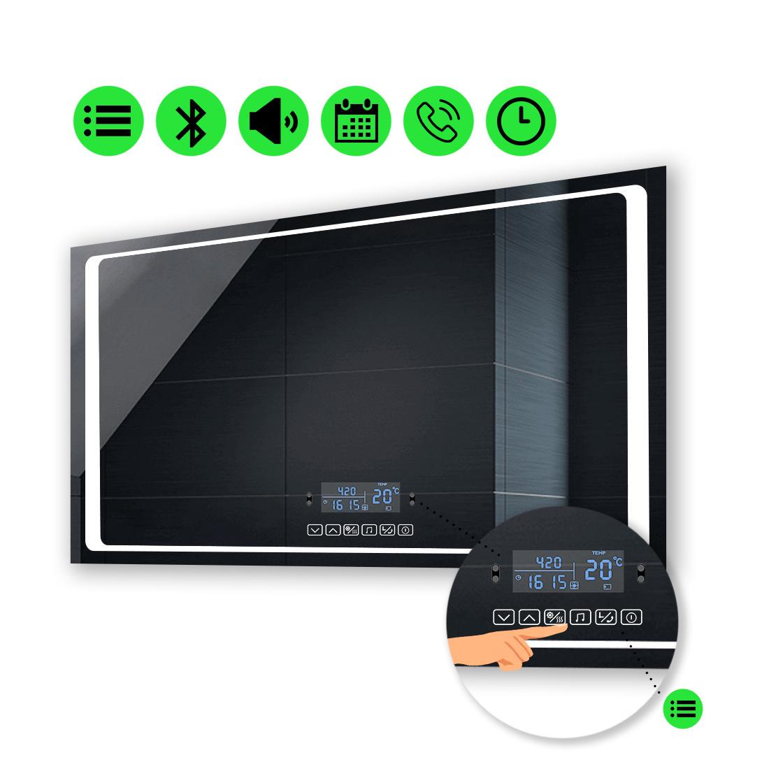 Зеркало с LED подсветкой Emma с Smart-блоком 80x90 см (Emma104)