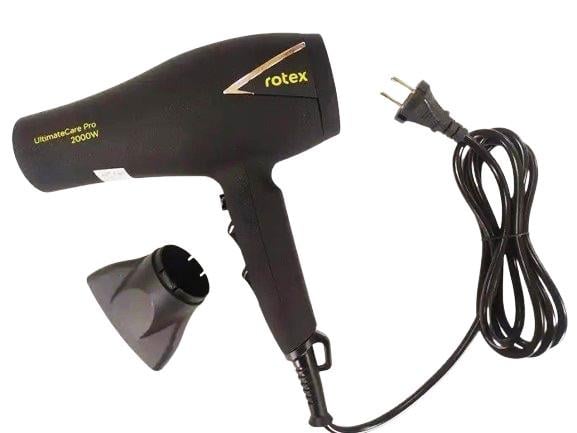 Профессиональный мощный фен Rotex RFF203-B UltimateCare Pro концентратор 2000 Вт Черный