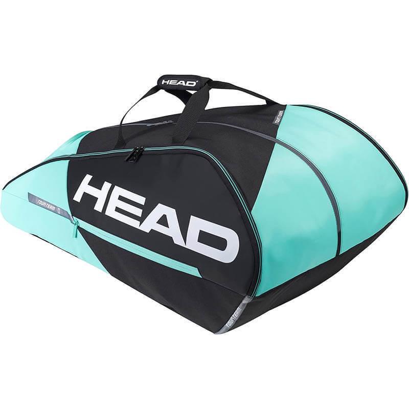Спортивна сумка для тенісу Head Tour Team 12R Black/Mint (724794218754)