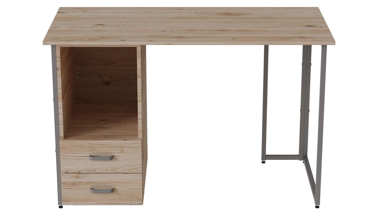Компьютерный стол Ferrum-decor Отто ДСП 32 мм 75x140x60 см Серый/Дуб Сан-Марино (FRD-101509)