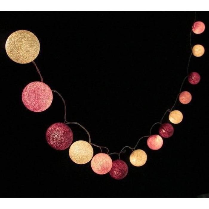 Гирлянда хлопковая CBL Rosy 20 шт. 3,7 м - фото 3