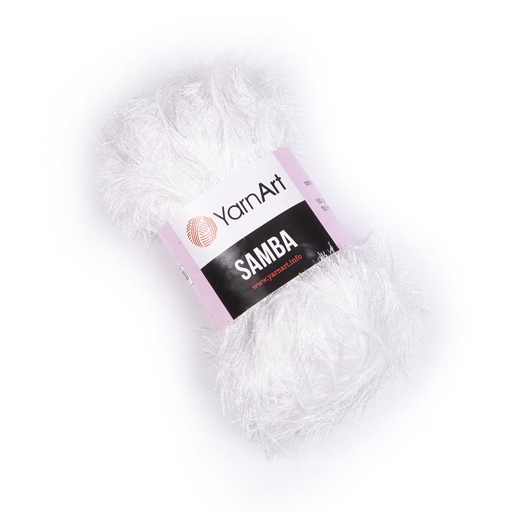 Пряжа YarnArt Samba 01 Белый (6769)