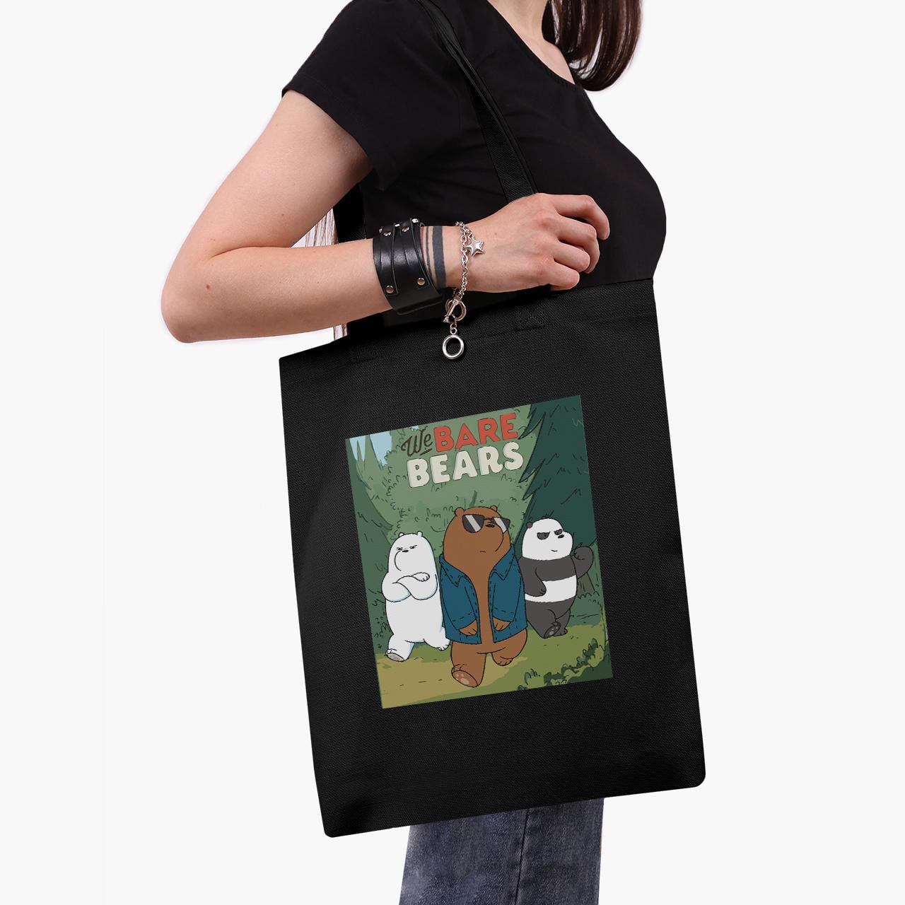 Эко сумка шоппер We Bare Bears 41x35 см Черный (9227-2664-BK)
