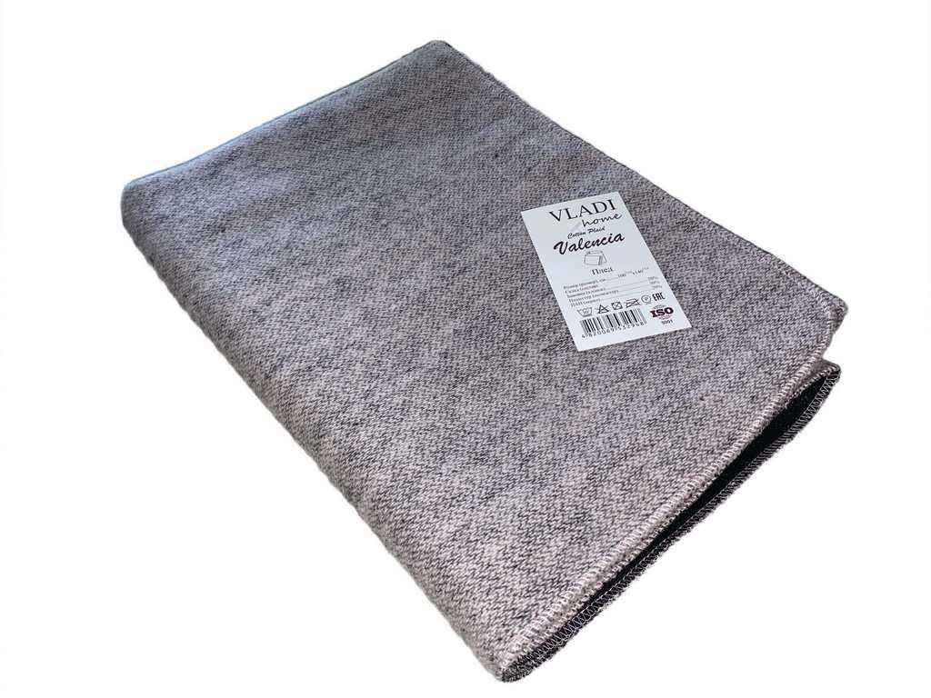 Плед хлопковый Vladi Валенсия 100х140 см Серый/Розовый (14d6506e)