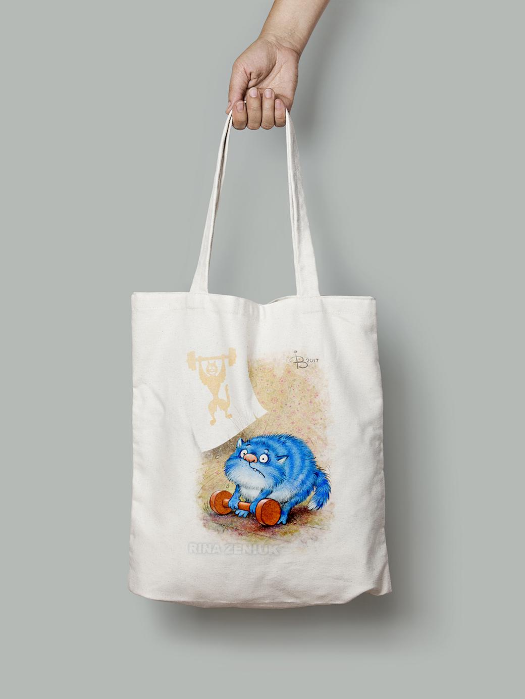 Эко-сумка Фитнес (гантелька) шопер (rinaz_20172224044_Bag)