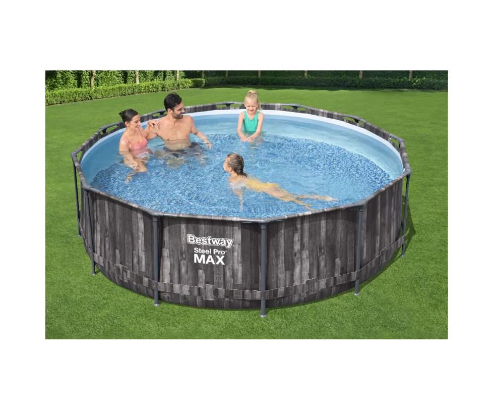 Бассейн каркасный Bestway Wood Style с картриджным фильтром и стремянкой 9150 л 14812 л (LN7-5614X) - фото 4