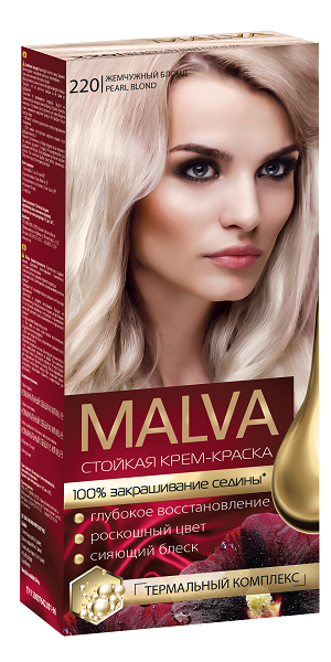 Фарба для волосся Malva Hair Color 220 Перлинний блонд (101307) - фото 1