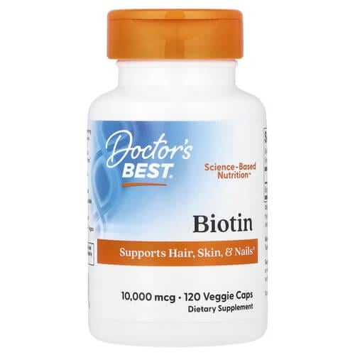 Биотин B-7 Doctor's Best Biotin 10,000 mcg 120 вегетарианских капс. (DRB-00373)