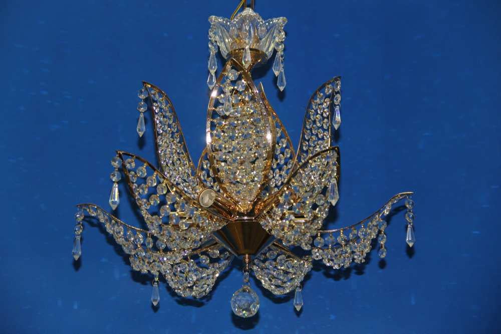 Хрустальная люстра L8360/6 FGD WT Золото/Белый (AN000703)