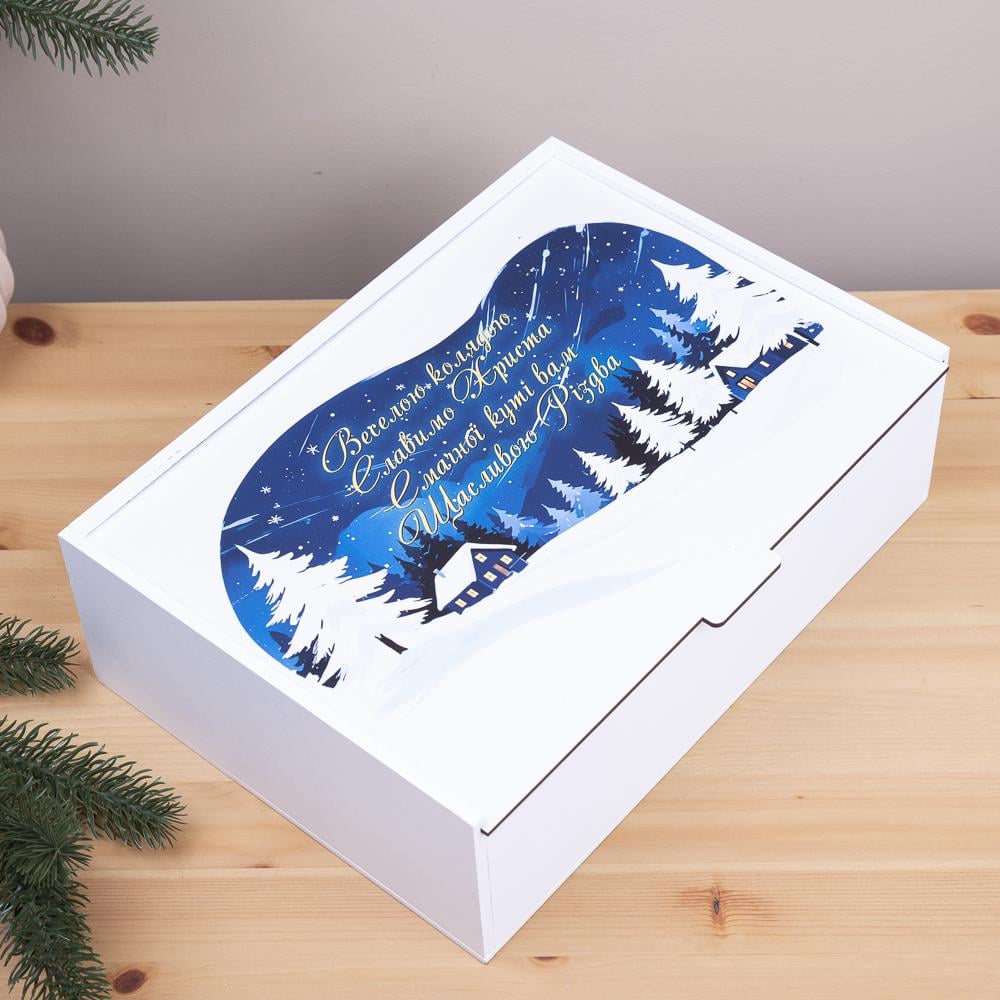 Коробка прямоугольная счастливого рождества 32 см (6967-18)