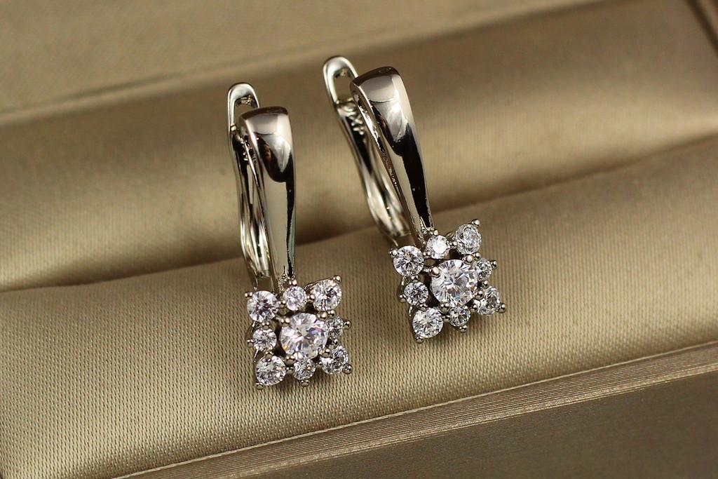 Серьги Xuping Jewelry Застенчивость 2,1 см Серебристый (1860646526)