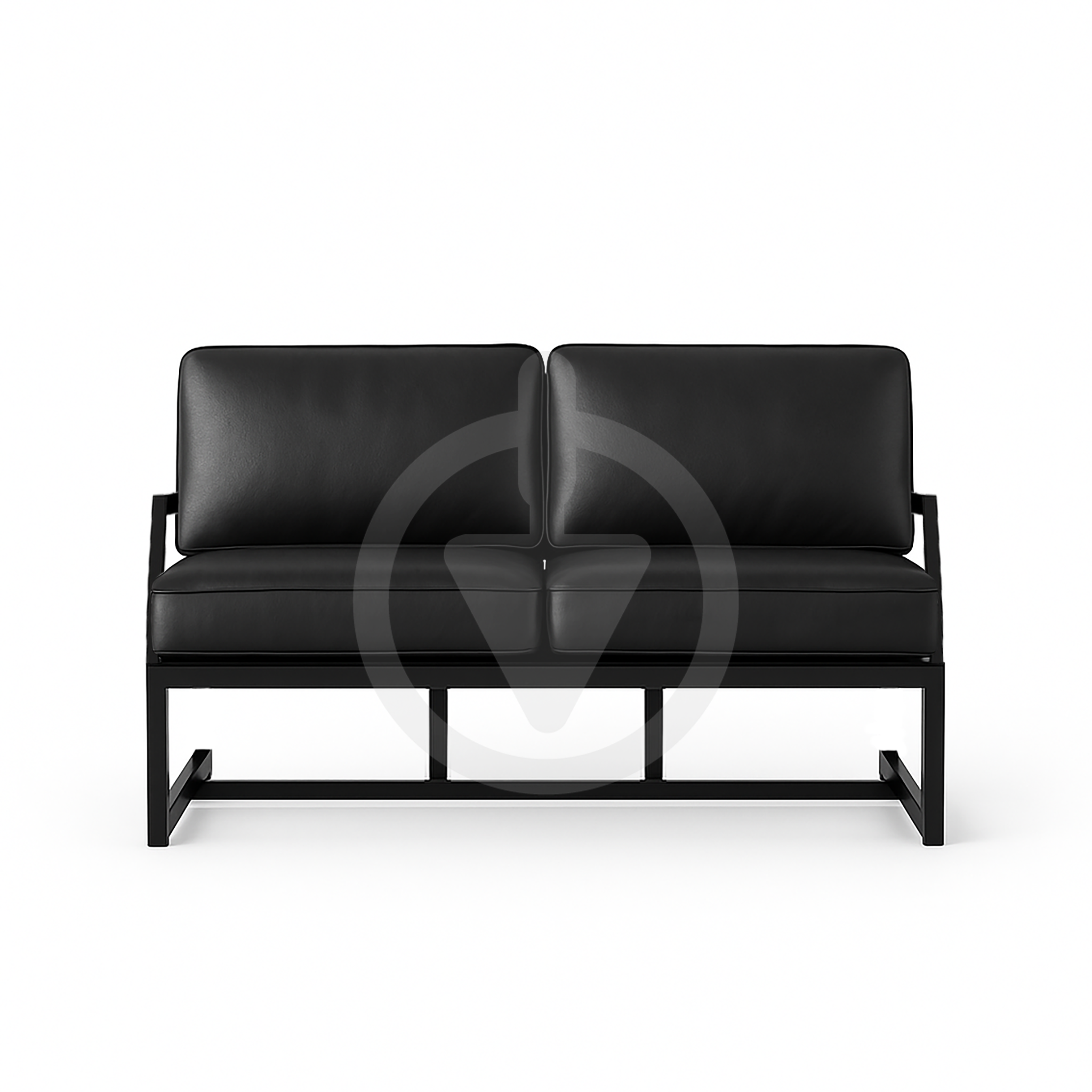 Диван металлический AVVS Атлас с подлокотниками лофт экокожа 156 см Черный - фото 2 Диван металлический AVVS Атлас с подлокотниками лофт экокожа 156 см Черный - фото 2