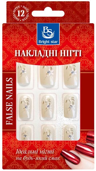 Накладные ногти Bright Star с рисунком 12 шт. (LRN-756-34)