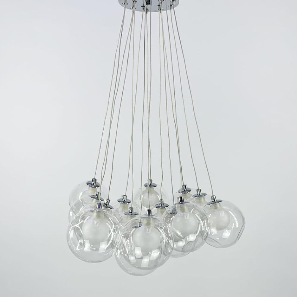 Люстра-трансформер подвесная Double Bubble Ball с 15 двойными плафонами (0286/15 CH)