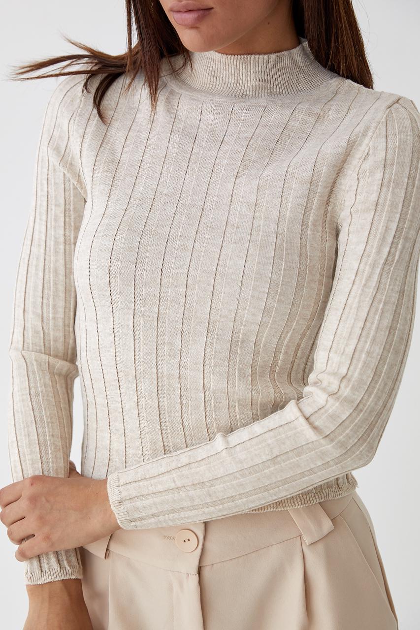 Гольф в широкий рубчик M Бежевый (9442452) - фото 4 Гольф в широкий рубчик M Бежевый (9442452) - фото 4
