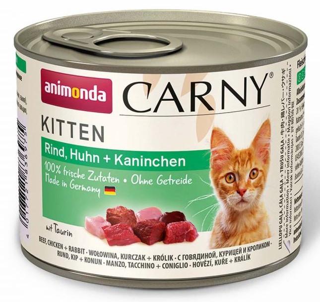 Корм влажный для котят Animonda Carny Kitten Beef/Chicken/Rabbit 200 г (1830807783)