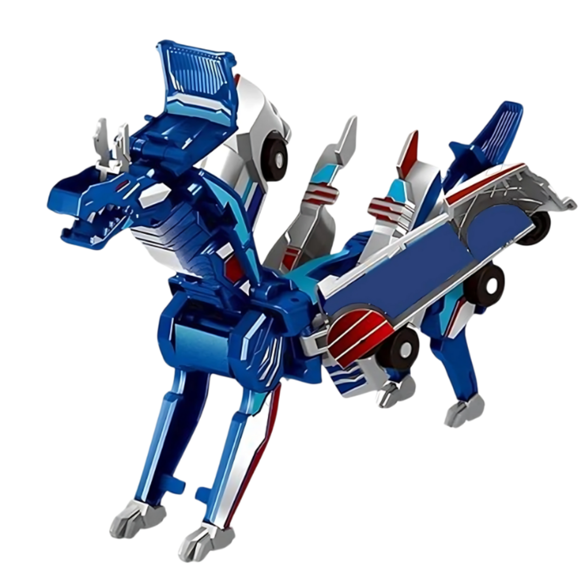 Дитяча ігрова фігурка Дракон WhimeToy Сріблясто-синій (2886)